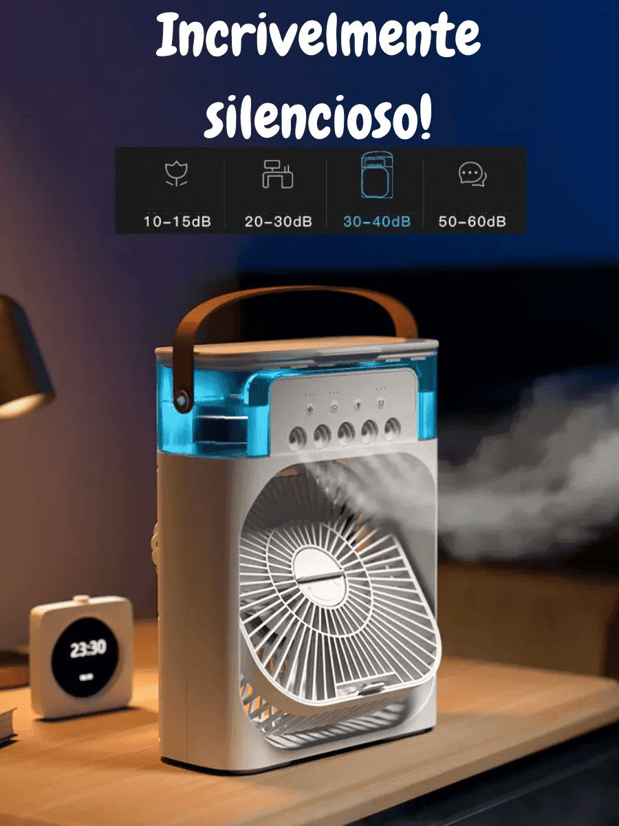 Economize dinheiro com este Ventilador e Umidificador de Ar Portátil - FRESHPLUS