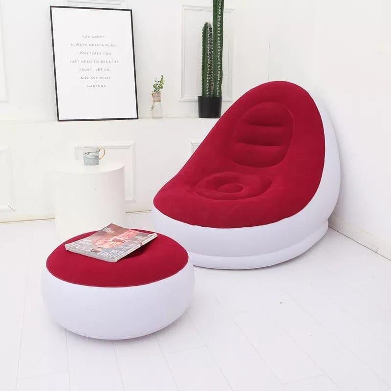 Conjunto Poltrona e Puff Inflável - Comfort Lounge