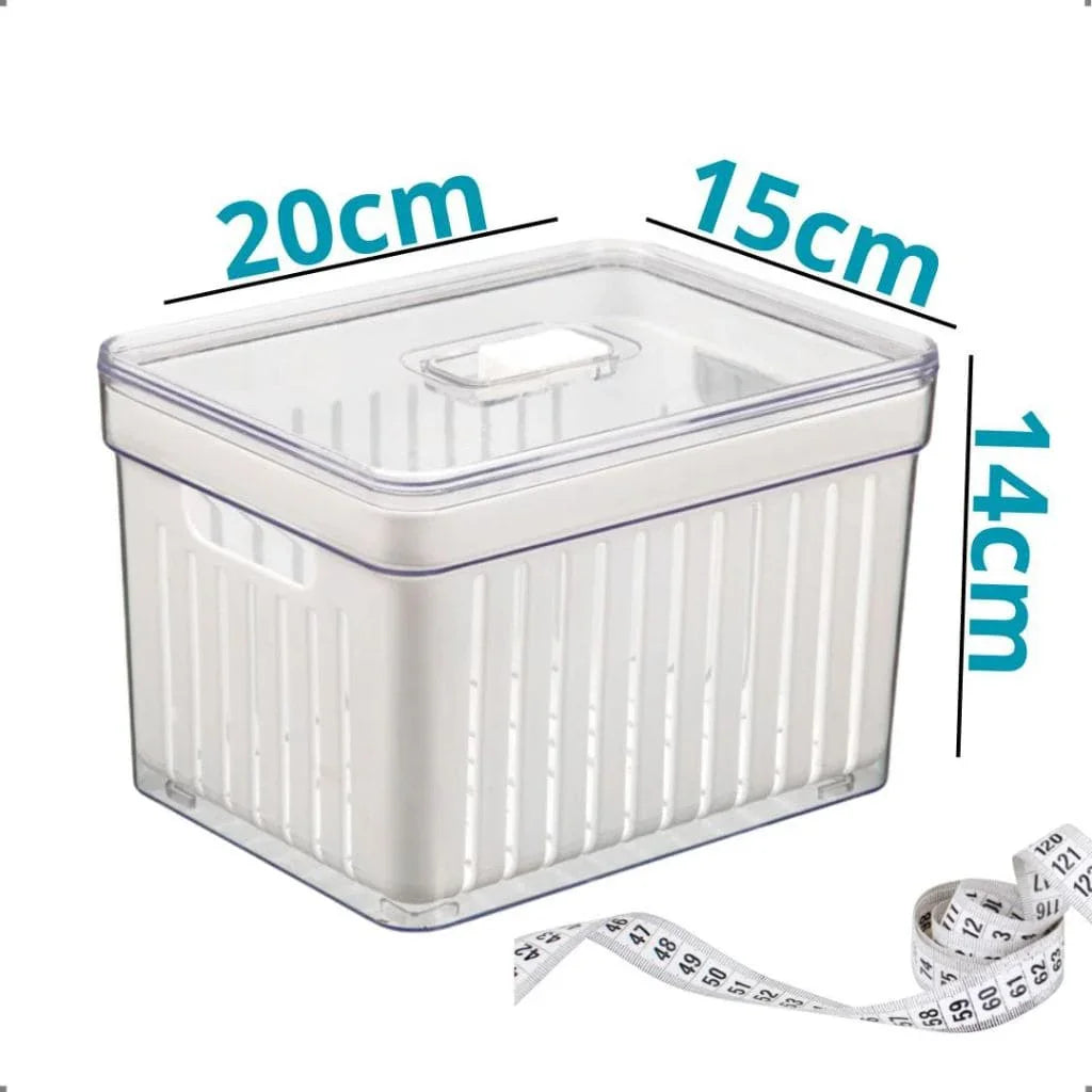 Kit de Potes Organizadores de Geladeira com Tampa