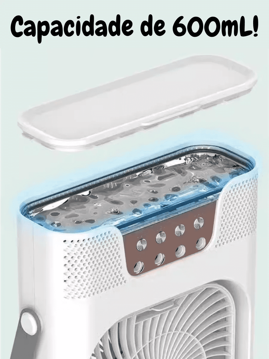 Economize dinheiro com este Ventilador e Umidificador de Ar Portátil - FRESHPLUS