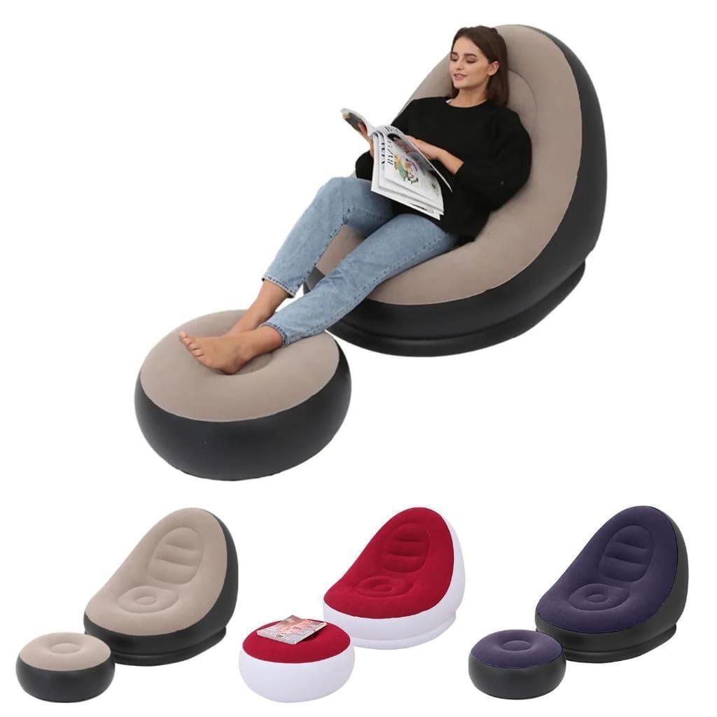 Conjunto Poltrona e Puff Inflável - Comfort Lounge
