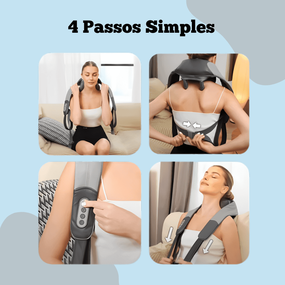 Massageador de Pescoço RelaxNeck™ – Alívio Inteligente