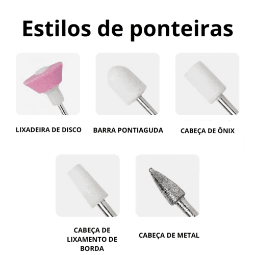 Lixa Elétrica de Unhas Portátil - Nail Glow