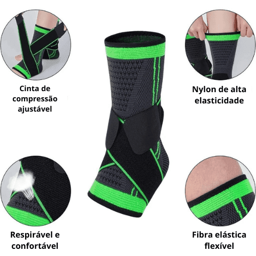 Kit Tornozeleira Ortopédica de Compressão