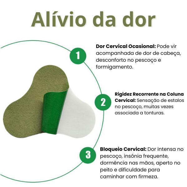 Kit com 10 Adesivos Naturais para Alívio da Dor no Pescoço