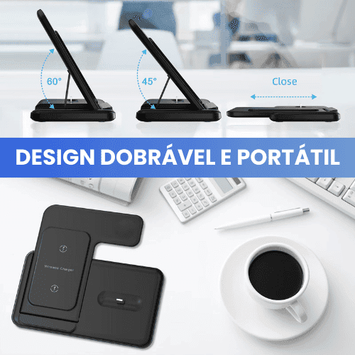 Base carregadora por indução 3 em 1 - ChargeHub