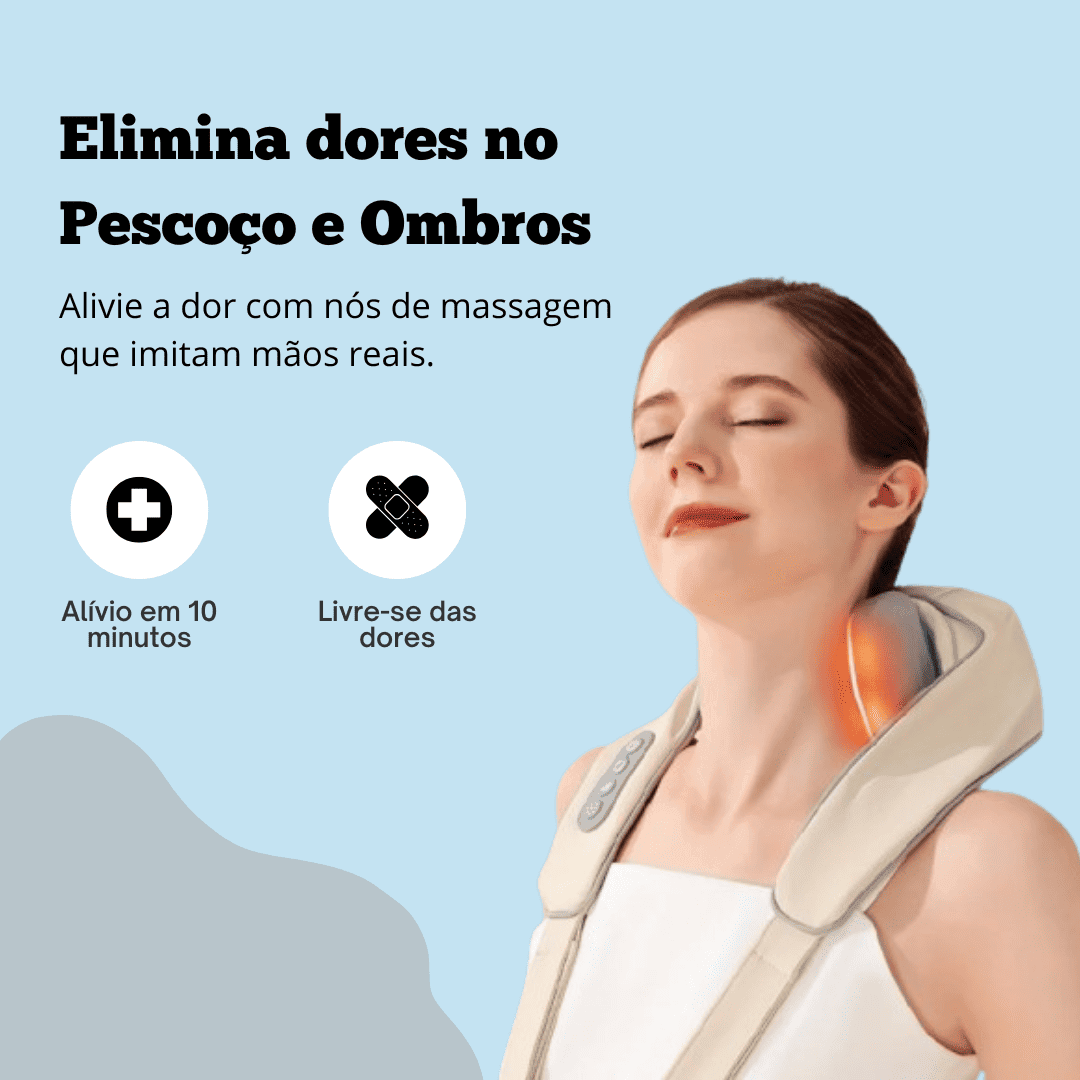 Massageador de Pescoço RelaxNeck™ – Alívio Inteligente