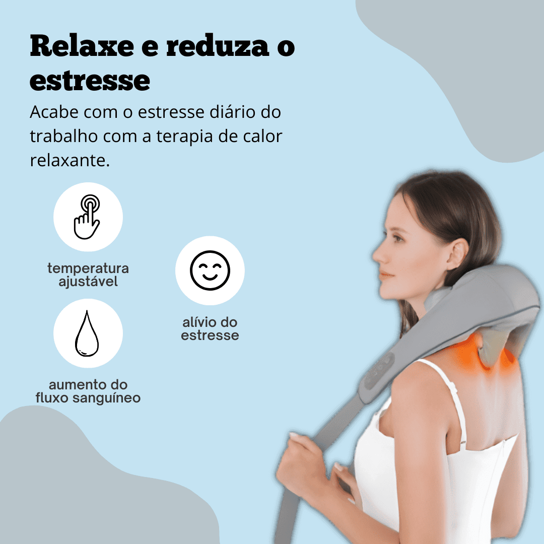 Massageador de Pescoço RelaxNeck™ – Alívio Inteligente