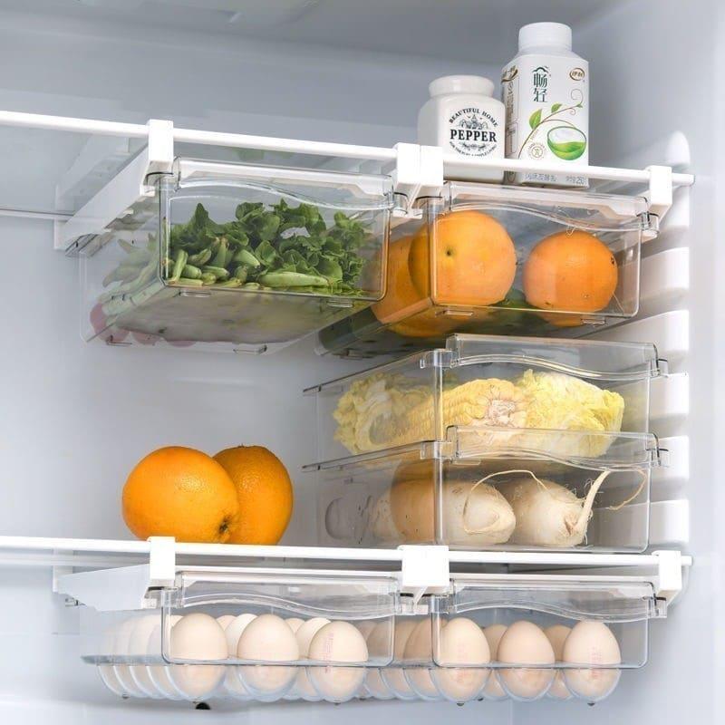 Gaveta Suspensa para Organização de Geladeira - FreshSpace Elite