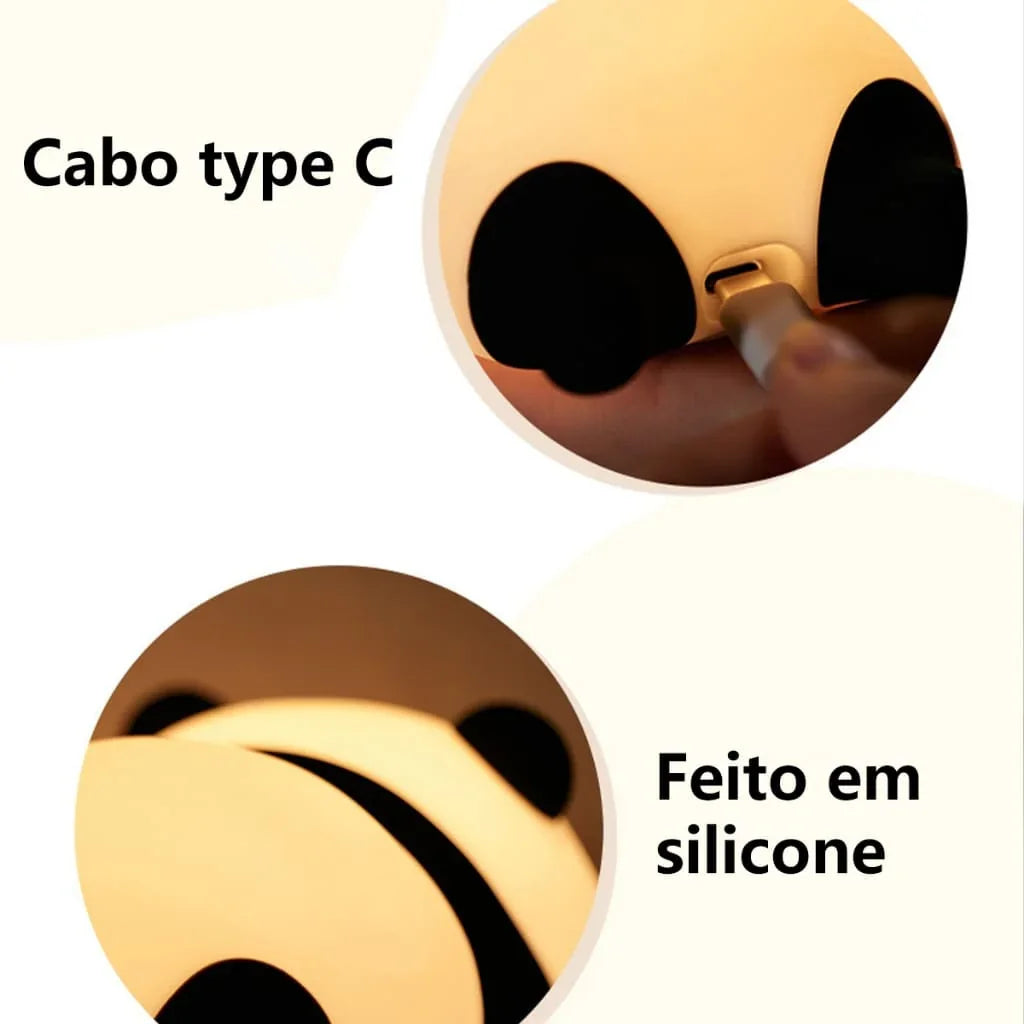 Luminária de Panda com controle por toque