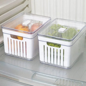 Kit de Potes Organizadores de Geladeira com Tampa