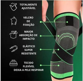 Joelheira de Compressão Articulada com cintas cruzadas