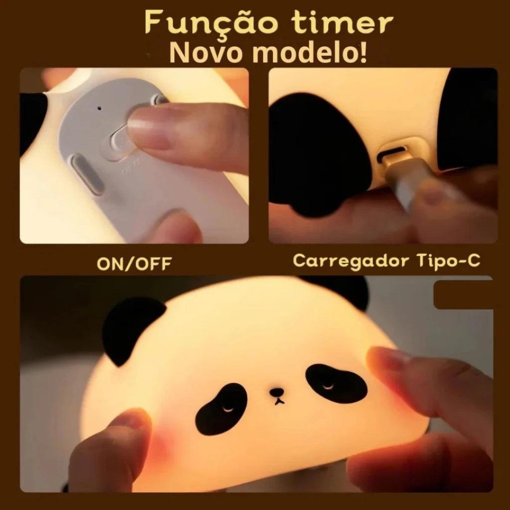 Luminária de Panda com controle por toque