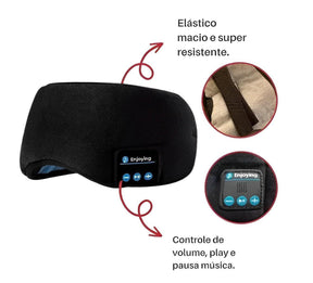 Máscara para dormir com fone Bluetooth embutido - Tenha noites mais tranquilas