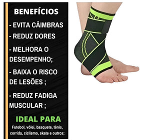 Kit Tornozeleira Ortopédica de Compressão