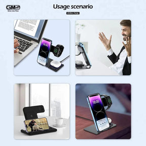 Base carregadora por indução 3 em 1 - ChargeHub