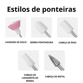 Lixa Elétrica de Unhas Portátil - Nail Glow