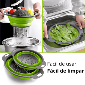 Escorredor de silicone retrátil