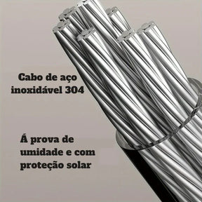 Varal Retrátil de Corda aço Inoxidável invisível