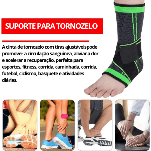 Kit Tornozeleira Ortopédica de Compressão