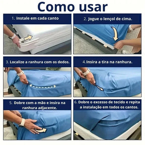 Fixador de Lençol para Cama (Kit 04 Unidades) + FRETE GRÁTIS