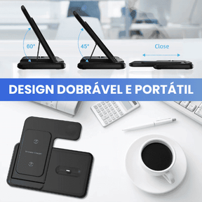 Base carregadora por indução 3 em 1 - ChargeHub