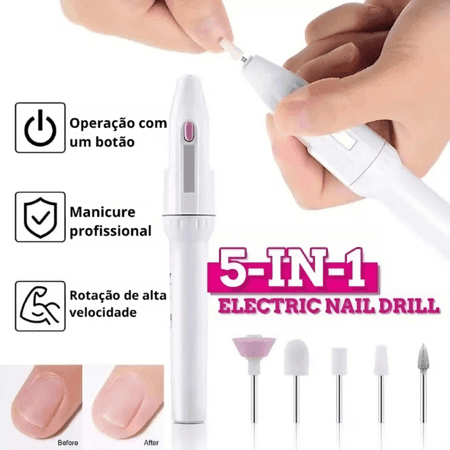 Lixa Elétrica de Unhas Portátil - Nail Glow